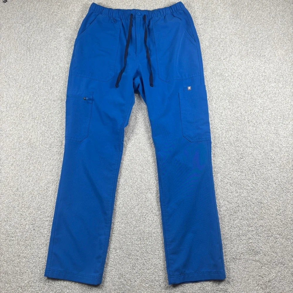FIGS Cairo Cargo Scrub Pants Mens MT Blue Technical Collection 1000200T